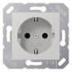 Jung CD5120BFLG SCHUKO Steckdose für Klappdeckel bruchsicher lichtgrau