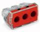 Wago series 773-173 - 3-wire terminal (50 pieces) transparent, red cover