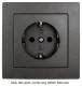 Schutzkontakt-Steckdose McPower ''Flair'', 250V~/16A, UP, Kinderschutz, anthrazit