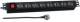 ALLNET 48,3 cm ( 19 inch )zbh. Steckdosenleiste,16xDosen(USB)->Stecker(CEE7), mit Schalter, ALU, Schwarz,