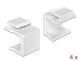 DELOCK 86314 Keystone Abdeckung weiß 4 Stück