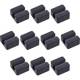 10er Pack InLine® Kabelclip, 1-fach, selbstklebend, schwarz