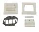Dosen TP,UP,3-fach,CAT6A, Keystone Short mit Kabelklemme, Reinweiss, Synergy 21,