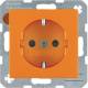 Berker 47231914 Steckdose SCHUKO S.1/B.1/B.3/B.7 Glas orange, matt