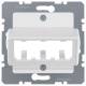 Berker 142709 central plate m bearing plate for 3 MINI-COM MINI Jack polar white
