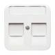 Busch Jaeger 2CKA001753A8030 1800-214 cover for Modular Jack with 2 opening sliders alpin white
