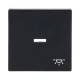 Busch Jaeger 2CKA001751A3045 1789 LI-885 cover for push button with symbol light future linear black matte