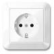 Merten MEG2300-1025 SCHUKO socket BRS full plate pcs active white glossy 1-M