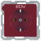 Berker 47436022 Steckdose SCHUKO mit Aufdruck Q.1 rot samt