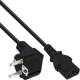 INLINE Power cable Schuko plug angeled to 3pin IEC plug black 3m