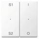 Merten MEG5228-0325 rockers for button module 2-fold (Scene1/2,1/0), active white