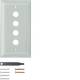 Hager WZD6400GT Glasabdeckplatte 4fach mit umlaufender Facette klar System TS