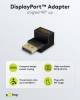 Goobay DisplayPort™-Winkeladapter 90° nach oben, schwarz 