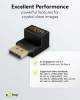 Goobay DisplayPort™-Winkeladapter 90° nach oben, schwarz 