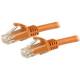 STARTECH.COM 15m Orange Gigabit Snagless RJ45 UTP Cat6 Patch Cable - 15 m Patch Cord - Cat 6 Patch Cable