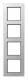 Jung A5584BFAL frame 4 for shatterproof for horizontal and vertical combination.