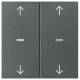 Berker 80961385 Abdeckung für Tastsensor Modul 2fach mit Pfeil-Symbol S.1/B.x anth