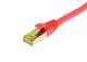 Patchkabel RJ45, CAT6A 500Mhz, 0,25m, rot, S-STP(S/FTP), TPE/LSZH(Ultraflex), AWG26, mit CAT7 Rohkabel, Synergy 21