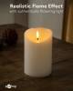 Goobay LED-Echtwachskerze, weiß, 10 x 15 cm, 150 mm - mit