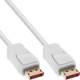 InLine DP 1.4 Kabel, 8K, verg. Kontakte,0,5m, weiß