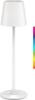 Goobay Kabellose LED-Tischleuchte, Größe M, 38 cm, RGBW, weiß - mit Touch-Steuerung, 3 W, 160 lm, zahlreiche RGB-Lichtfarben, warmweiß (3000 K), IP44, stufenlos dimmbar