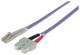 Intellinet 750936 Fiber Optic Fiber optic cable, duplex, multimode LC / SC, 50/125 micron, OM4, 3 m, Aqua