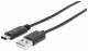 MANHATTAN 353298 USB 2.0 Typ A auf Typ C-Kabel USB-A-Stecker auf USB-C-Stecker, 1 m, Hi-Speed USB, 480 Mbit/s, schwarz