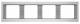 Berker 13837003 Frame 4-gang aluminum K.5