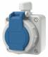 Mennekes 10863 AP socket IP68 16A blue, with bayonet cap 