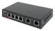 Intellinet 561686 6-Port Fast Ethernet Switch mit 4 PoE-Ports (1 x High-Power PoE), PoE-Leistungsbudget 65 W, PoE-Extendermodus, 2 RJ45 Uplink-Ports, VLAN