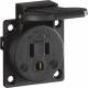 ABL Sursum UL12500 ABL mounting socket black , 125V U.S. / Canada 15A