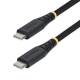 Startech.com USB2CC3MNCBR 3m USB-C Ladekabel 60W 3A PD zweischichtige geflochtene Nylon-TPE-Hülle robustes USB-C Laptop-Handy Ladekabel USB 2.0