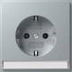 GIRA 446265 SCHUKO socket BSF +SH (IP20) Gira TX_44 F aluminum