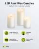 Goobay 3er-Set LED-Echtwachskerzen, weiß, 3 Stk. im Karto