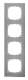 Merten MEG4040-3646 M-Pure Decor Frame, 4-gang stainless steel / aluminum