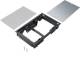 Hager BDE04059005 Blind cover ultra-flat E04 147x247 for 5 mm floor covering deep black