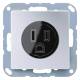 Jung A521-15AL A 521-15 AL NEMA socket 15A, 125VAC with safety standard U.S. UP alu