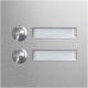 Hager REN002X Rund-Taster Modul 2 WE mit LED-Namensschild EB Edelstahl matt