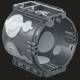 Kaiser 1555-25 UP device connection box UP1 ECON® air-tight 4x3 screw dome