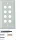 Hager WZD6800GT Glasabdeckplatte 8fach mit umlaufender Facette klar System TS
