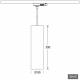 Lts Licht und Leuchten 649075 LTS FUZZY-P 080.1030.25.2 Fuzzy Pendelleuchte LED 15W 830 1370LM 25°
