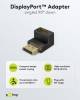 Goobay DisplayPort™-Winkeladapter 90° nach unten, schwarz