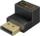 Goobay DisplayPort-Winkeladapter 90° nach unten - 8K/144 Hz DSC, Stecker auf Buchse