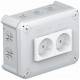 OBO Bettermann 2007821 T 100 2MSD WS junction box EAA, 151x117x67 PP 2Steckd. 33 ° ws 