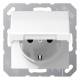 Jung AS1520NKLWW SCHUKO Steckdose ohne Kralle Klappdeckel Serie AS alpinweiß