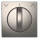 Merten MEG3875-6050 central plate roller shutter touch-latch one. Nickel metallic