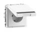 Merten MEG2312-6035 SCHUKO socket with folding and writing BRS StK lotus white