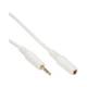 InLine® Klinke Verlängerung, 3,5mm Stecker / Buchse, Stereo weiß / gold, 5m