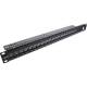 InLine® Patchfeld 24-fach, Keystone Leerblech Patchpanel, 48,3 cm ( 19 Zoll ), 1HE, schwarz
