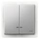 Merten MEG3424-0460 Doppelwippe mit Ko.fenster IP44 aluminium System M